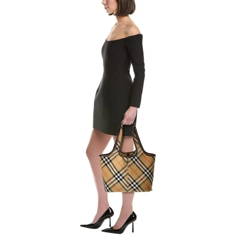 Burberry Check Canvas & Leather Tote (Authentic Pre-Loved), Brown - Picture 4 of 4